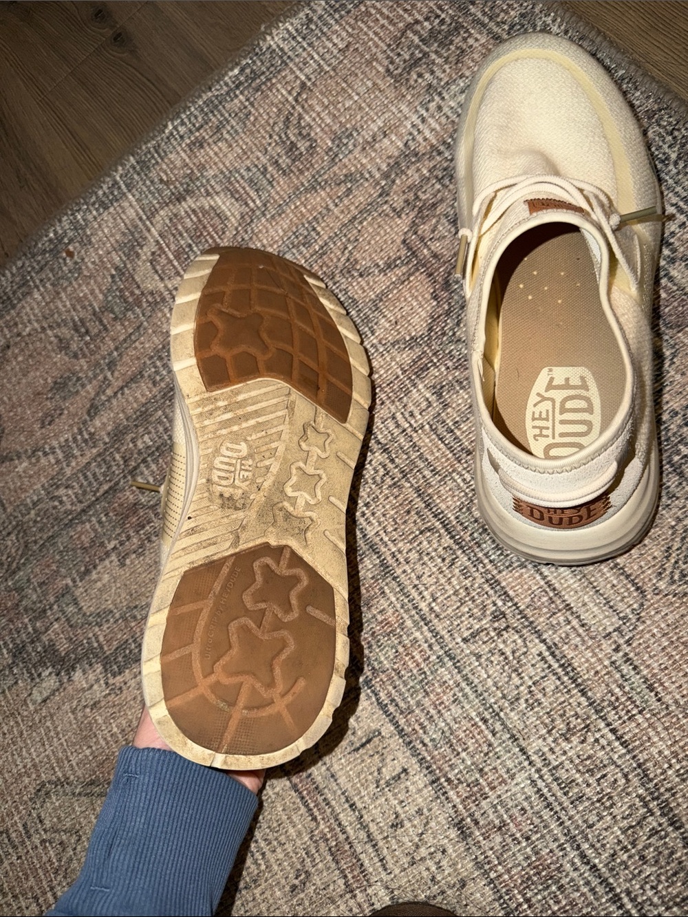 Hey Dude Men's Slip-On Loafers in Cream - Picture 5 of 6